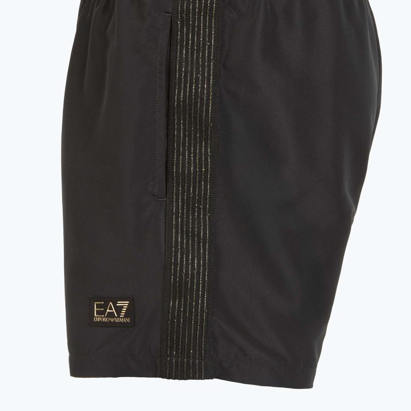 Pantaloncini da bagno EA7 Emporio Armani Gold Label da uomo nero 3