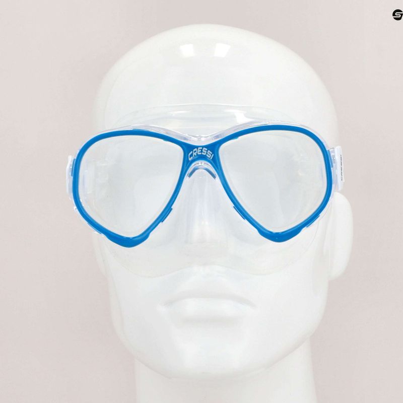 Maschera subacquea Cressi Perla trasparente/blu per bambini 7