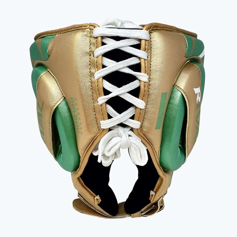 Casco da boxe Rival RHG100 Professional Headgear verde/oro 3