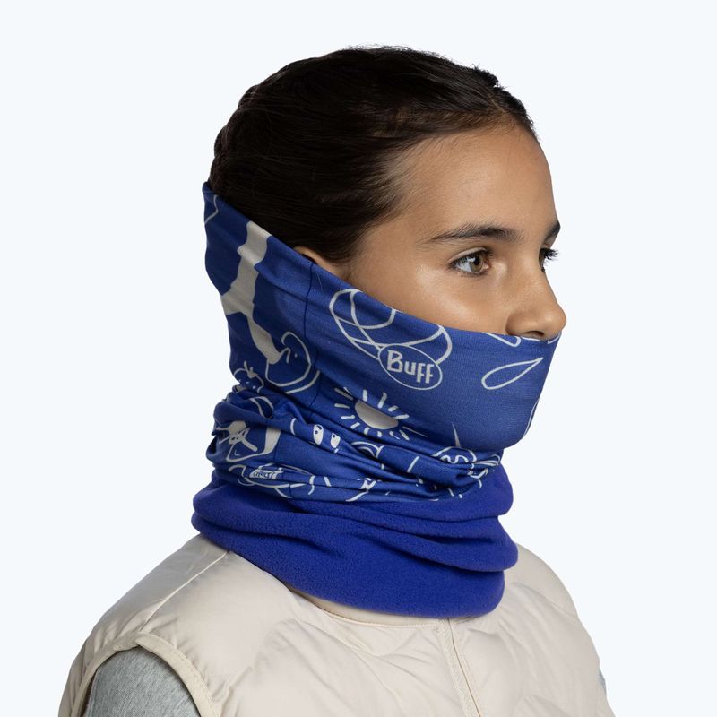 Scaldacollo multifunzionale per bambini BUFF Polar carty ultramarine 4