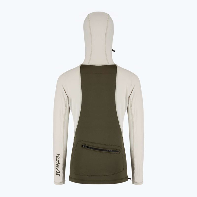 Hurley Coast Guard Hooded Surf Top da uomo per il nuoto cargo a maniche lunghe 2