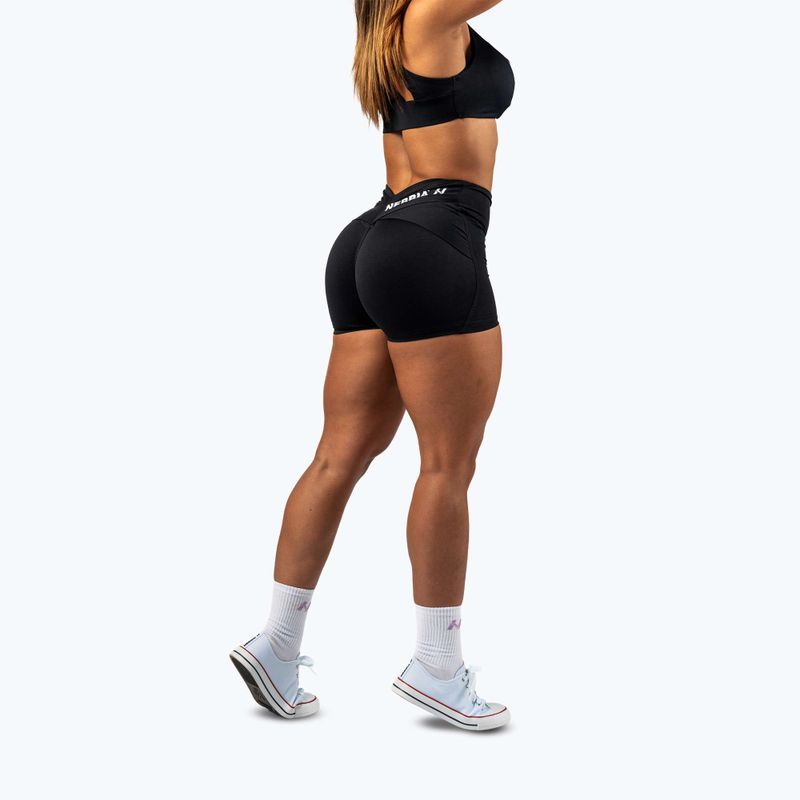 Pantaloncini da allenamento da donna NEBBIA Strong Beauty black 2