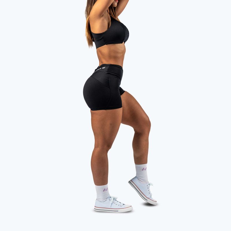 Pantaloncini da allenamento da donna NEBBIA Strong Beauty black 4
