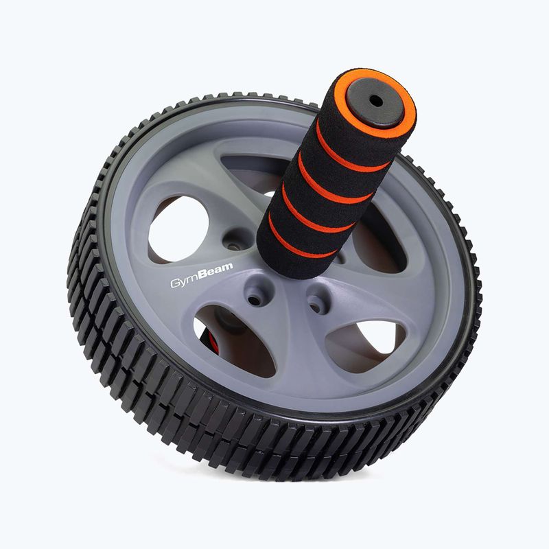 Ruota per addominali GymBeam Ab Wheel black/grey/orange 2