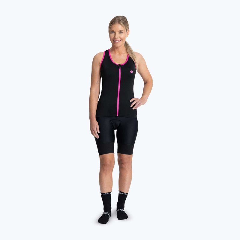 Maglia ciclismo donna Rogelli Abbey Tank Top W nero / rosa 2