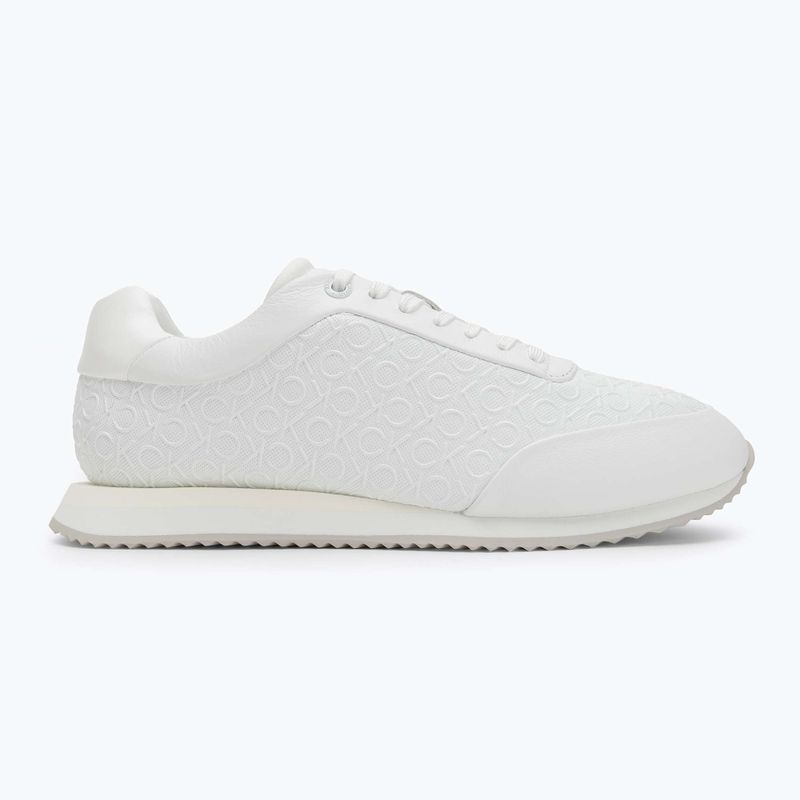 Calvin Klein Scarpe Donna HW0HW02574 Runner Lace Up Mono Pu Triple Bright White 2