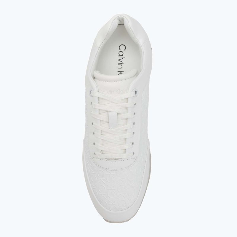 Calvin Klein Scarpe Donna HW0HW02574 Runner Lace Up Mono Pu Triple Bright White 5