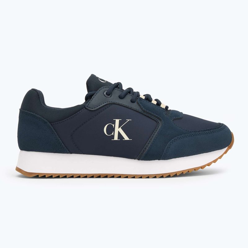 Scarpe da uomo Calvin Klein YM0YM01326 Retro Runner Sock Lace Up Ny-Su Calvin Navy/Bright White/Gum 2