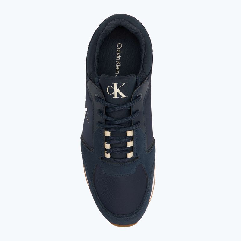 Scarpe da uomo Calvin Klein YM0YM01326 Retro Runner Sock Lace Up Ny-Su Calvin Navy/Bright White/Gum 5