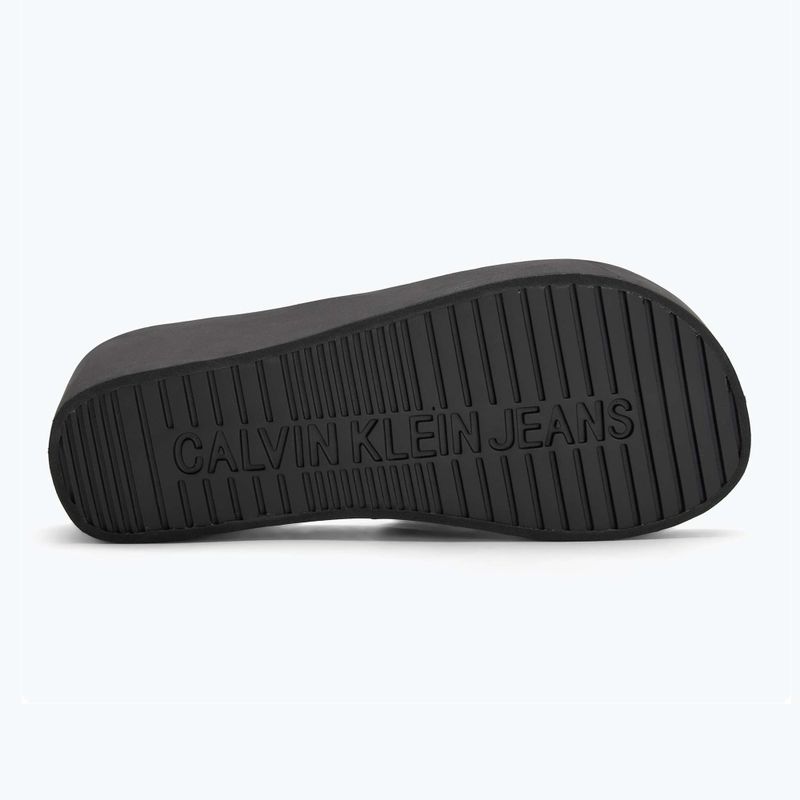 Calvin Klein infradito donna YW0YW01725 Beach Wedge Slide Canvas triple nero 4