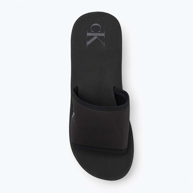 Calvin Klein infradito donna YW0YW01725 Beach Wedge Slide Canvas triple nero 5