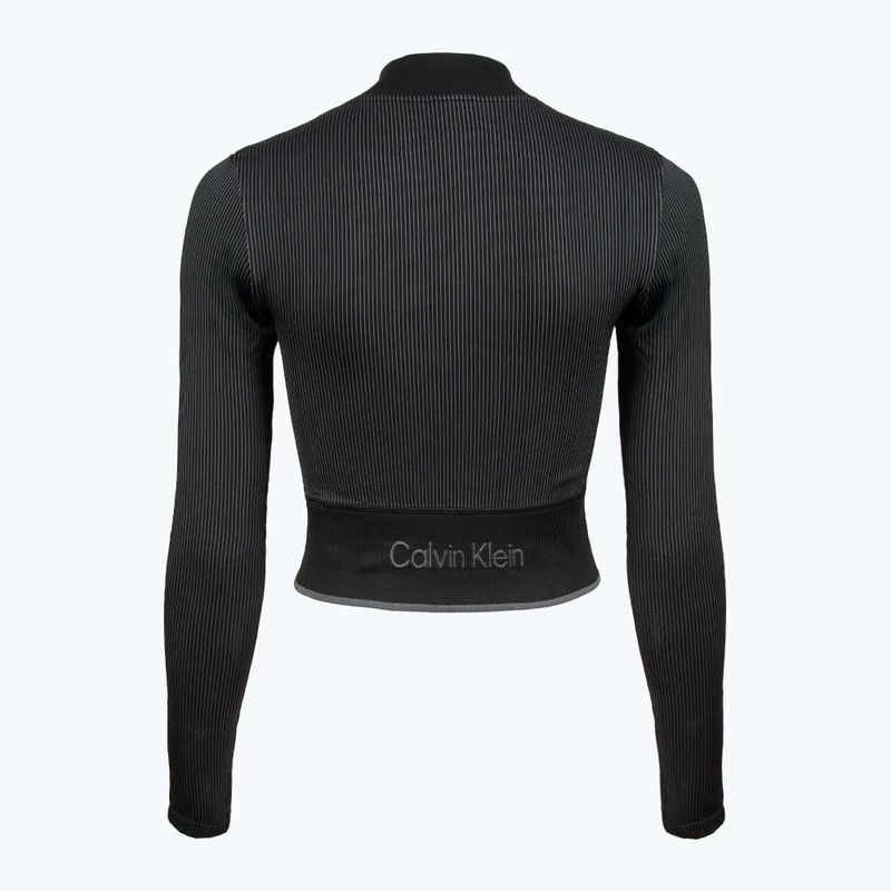 Felpa Calvin Klein donna 00GWS4J406 Senza cuciture nero 2