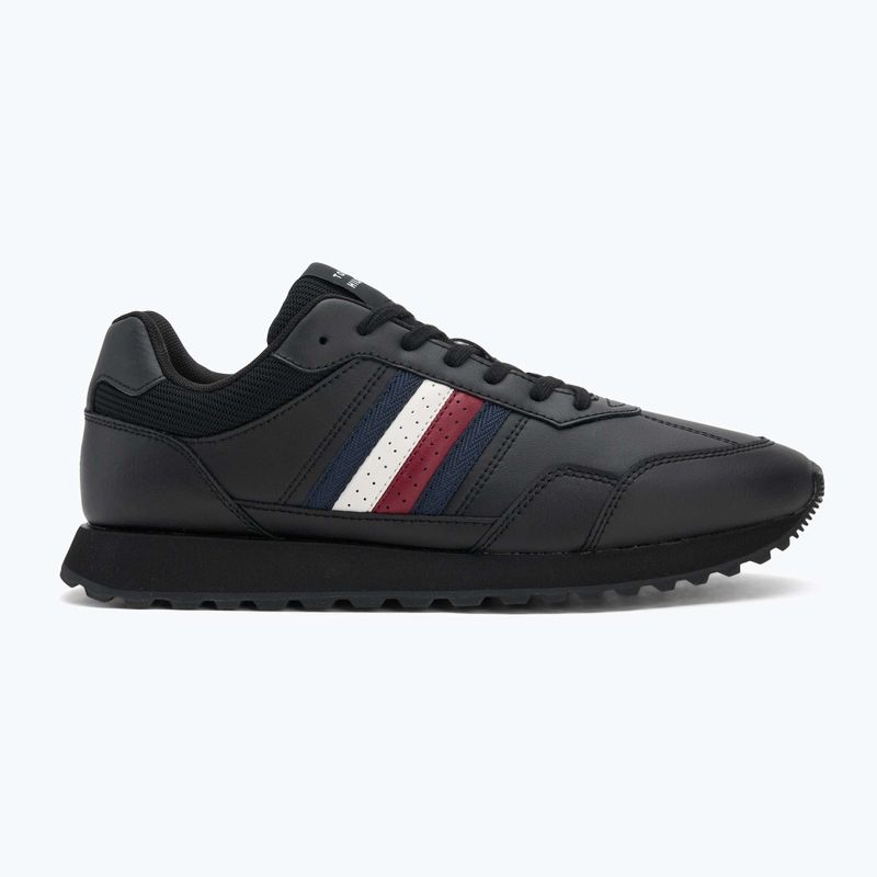 Scarpe da uomo Tommy Hilfiger New Runner Eva Lth Stripes nere 2
