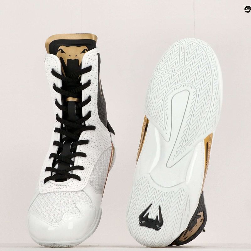 Stivali da boxe Venum Elite bianco/nero/oro 8