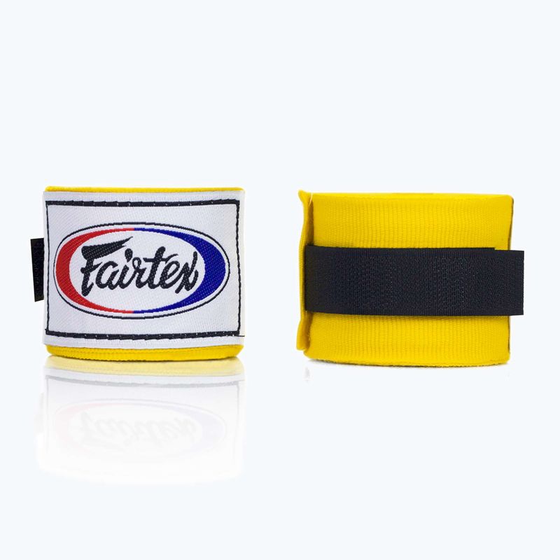 Fairtex Handwraps bende da boxe 300 cm giallo
