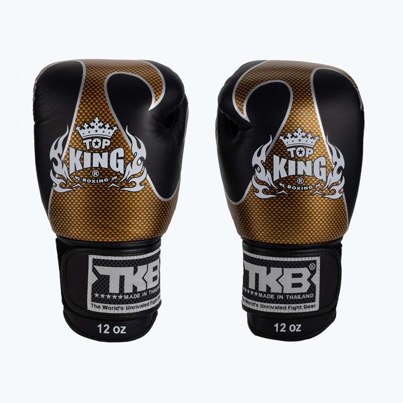 Guanti da boxe Top King Muay Thai Empower nero/oro