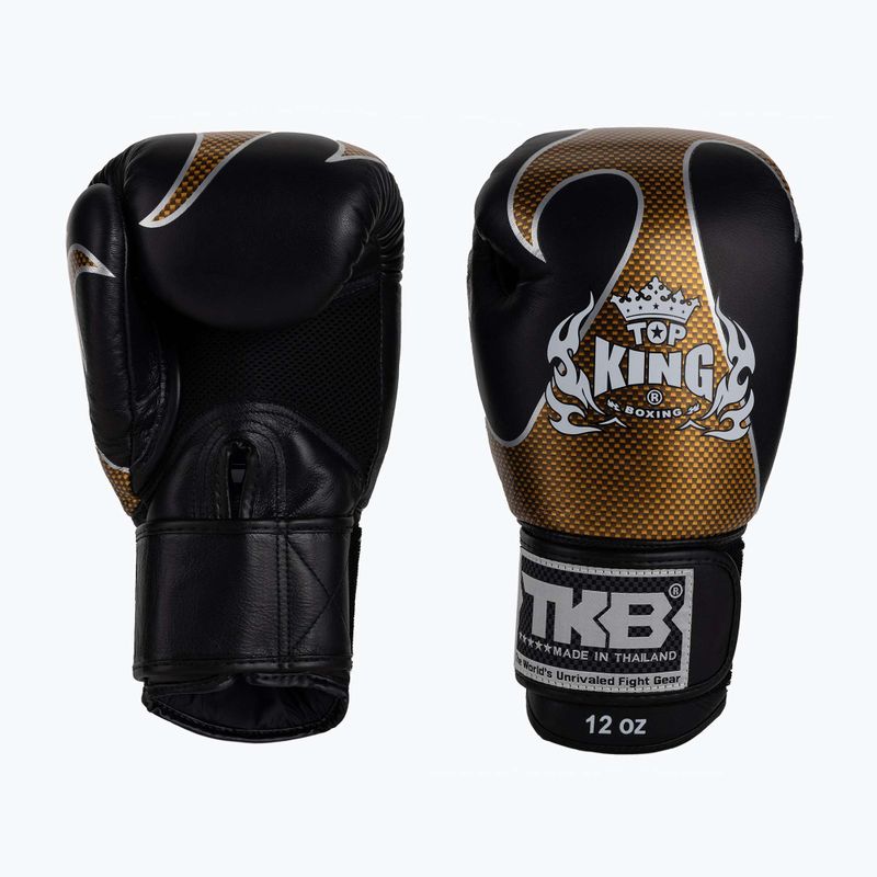 Guanti da boxe Top King Muay Thai Empower nero/oro 3