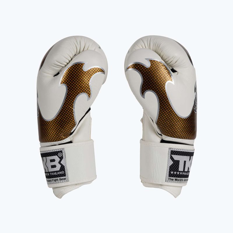 Top King Muay Thai Empower guanti da boxe bianchi 4