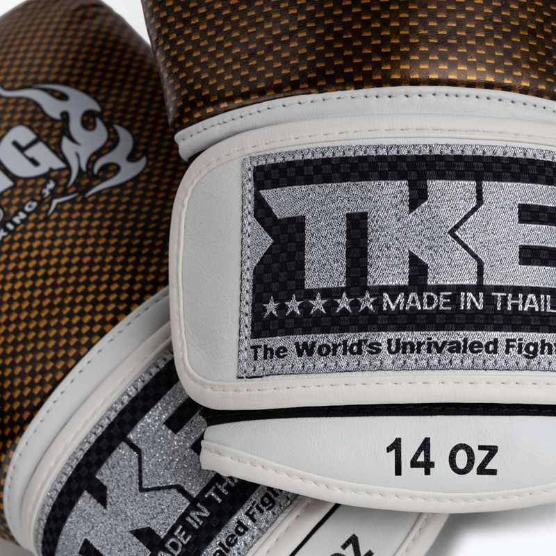 Guantoni da boxe Top King Muay Thai Empower bianco/oro 5