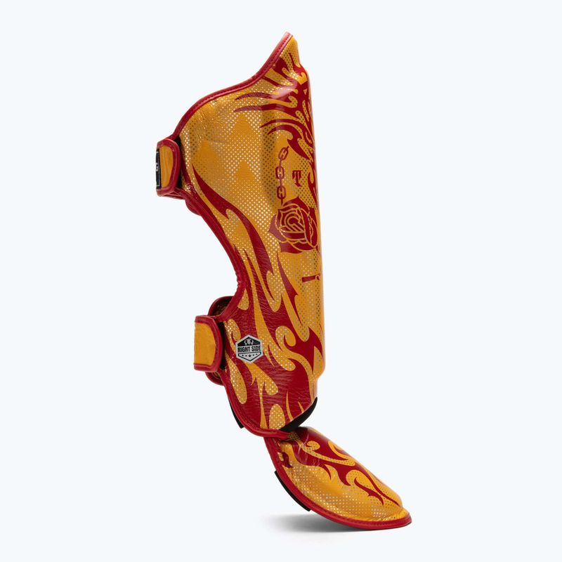 Protezioni per tibia e piede gialle Top King Dragon 2