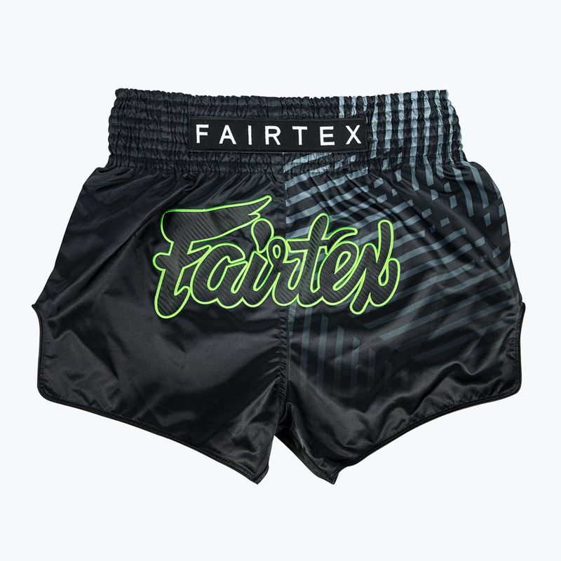 Pantaloncini da allenamento Fairtex Muay Thai BS1924 'Racer' nero