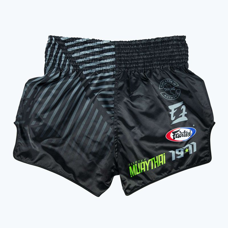 Pantaloncini da allenamento Fairtex Muay Thai BS1924 'Racer' nero 2