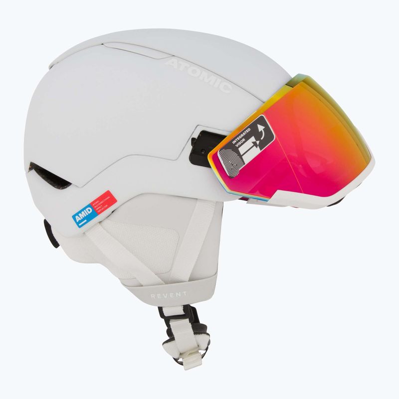 Casco da sci Atomic Revent GT Amid Visor HD bianco erica/rosso hd 6