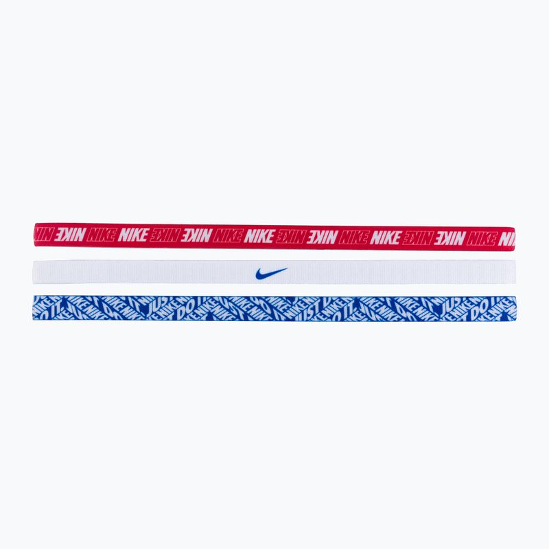 Fasce Nike stampate 3 pezzi game royal/bianco/university red