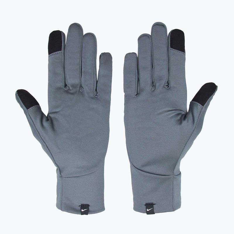 Guanti da corsa Nike Pacer Lightweight RG da uomo grigio fumo/grigio fumo/argento 3