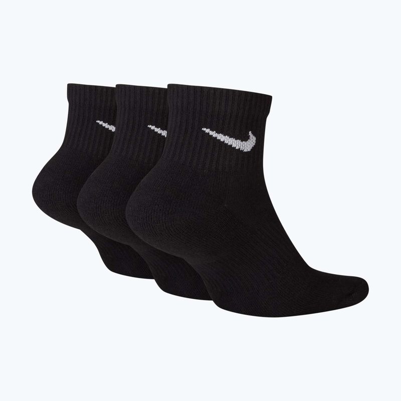Calzini Nike Everyday Plus Cushioned Ankle 3 paia black/white 2