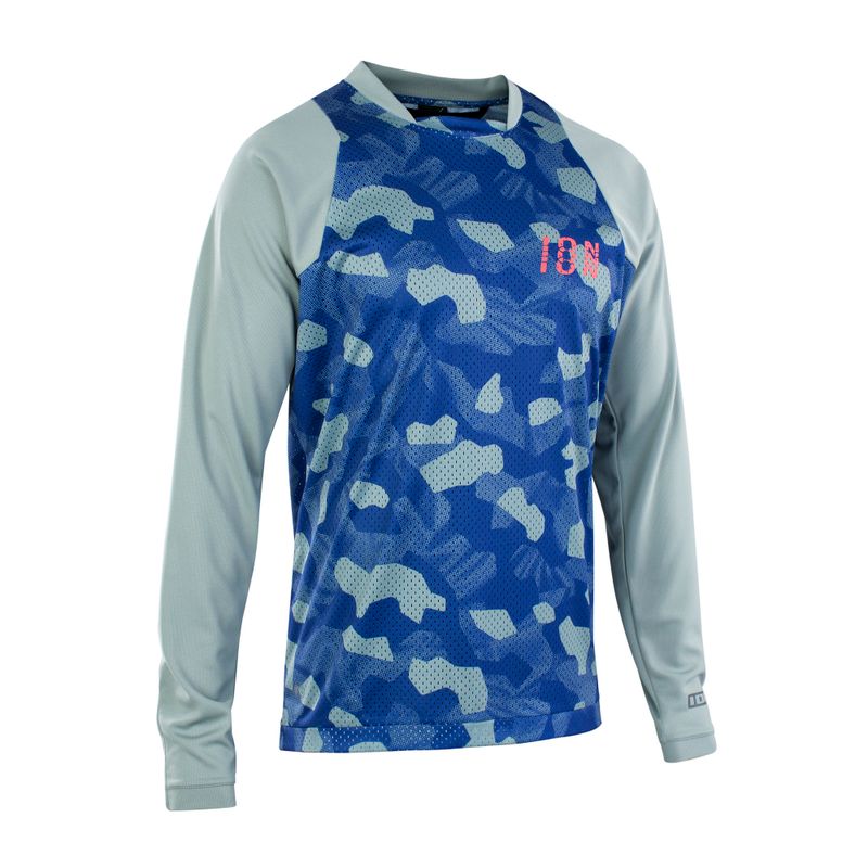 Maglia da ciclismo a maniche lunghe da uomo ION Scrub verde marea 5