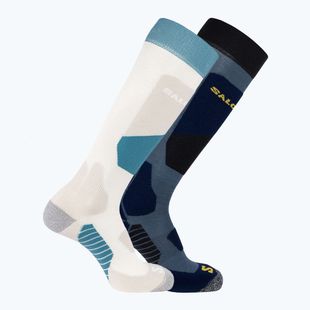 Calze da sci Salomon S/Access 2 paia copen blue/ egret