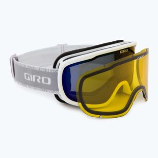 Occhiali da sci da donna Giro Moxie bianco e grigio chute/ cobalto/ giallo