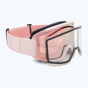 Maschere da sci Smith Squad carnation/chrp everyday rose gold mirror/clear