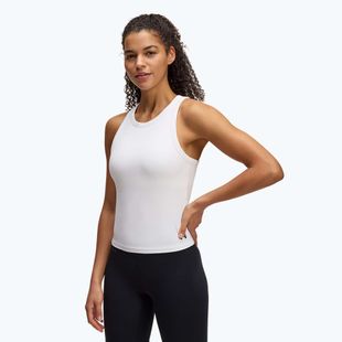 Under Armour Motion Canotta a collo alto bianca/nera da donna per l'allenamento