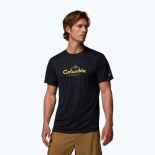 Maglietta da uomo Columbia Zero Rules Light Graphic Crew black/scripted peaks