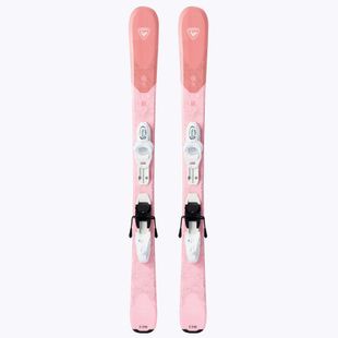 Sci da discesa per bambini Rossignol Experience W Pro + attacchi Kid4 rosa