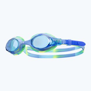 Occhialini da nuoto TYR Swimple Tie Dye Non-Mirrored blu/blu/verde per bambini