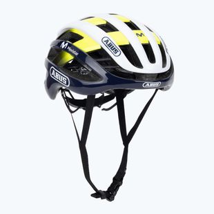 Casco da bicicletta ABUS AirBreaker Movistar Team 24 blu/giallo/bianco