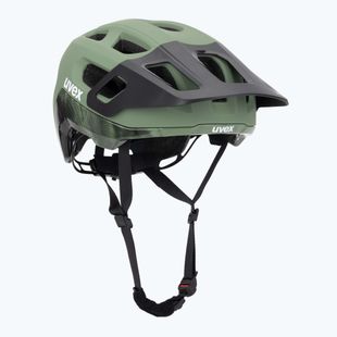 Casco da bici UVEX React MIPS verde muschio/nero opaco