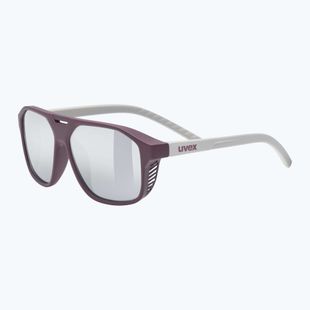 Occhiali da sole per bambini UVEX Cosmic Jr cranberry/grey matt/mirror silver