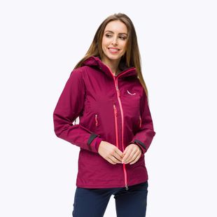 Giacca da pioggia Salewa da donna Sella Responsive rosso rodo