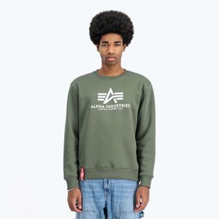 Alpha Industries felpa Basic oliva scuro da uomo