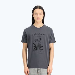 Maglietta Alpha Industries da uomo Hawaii grigio vintage