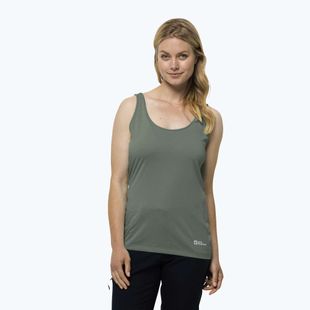 Maglietta da trekking Jack Wolfskin donna Pack & Go Tank verde picnic