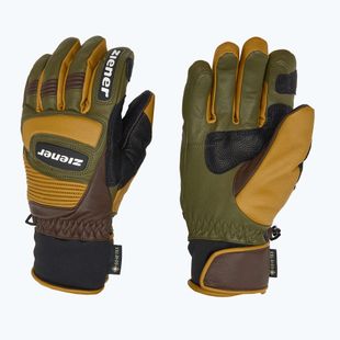 Guanto da sci da uomo ZIENER Guard GTX + Gore Grip PR alpine scuro/marrone