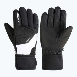 Guanti da sci uomo ZIENER Gatis Aquashield black/white