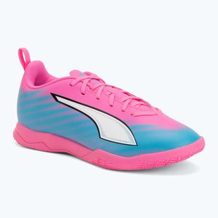 Scarpe da calcio per bambini PUMA Ultra 6 Play It Jr poison pink/puma wht/sun stream/bright aqua/puma blk