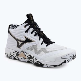 Scarpe da pallavolo Mizuno Wave Momentum Elite Mid white/black/gold