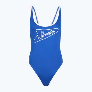 Costume intero donna Speedo Solid Bound Scoop turkish sea/bright white